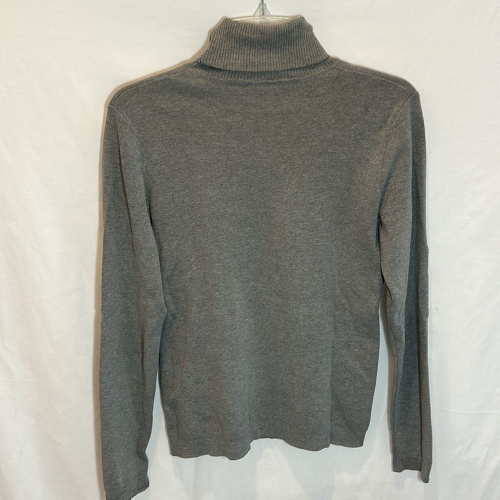 Chicos Grey Turtleneck Size 1 - Picture 3 of 4